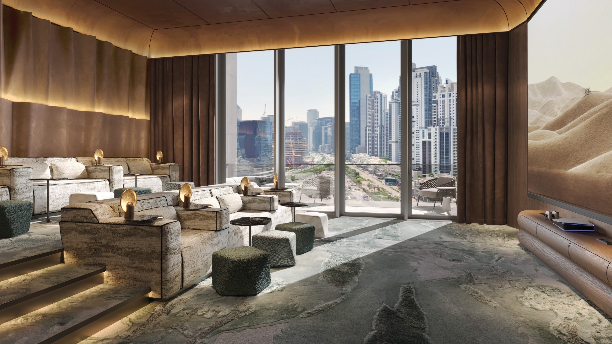 Sofitel Residences Dubai private cinema lounge